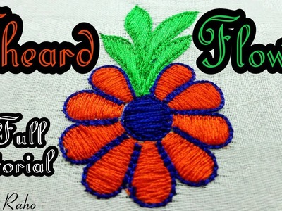 Thread Stitch Flower design || Aari Work || hand embroidery