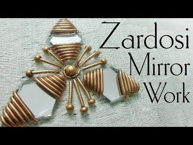 Zardosi Mirror Work for Beginners || Zardosi Work || hand Embroidery