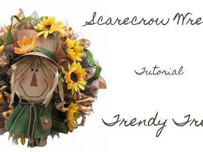 2017 Scarecrow Head Wreath Tutorial by Trendy Tree