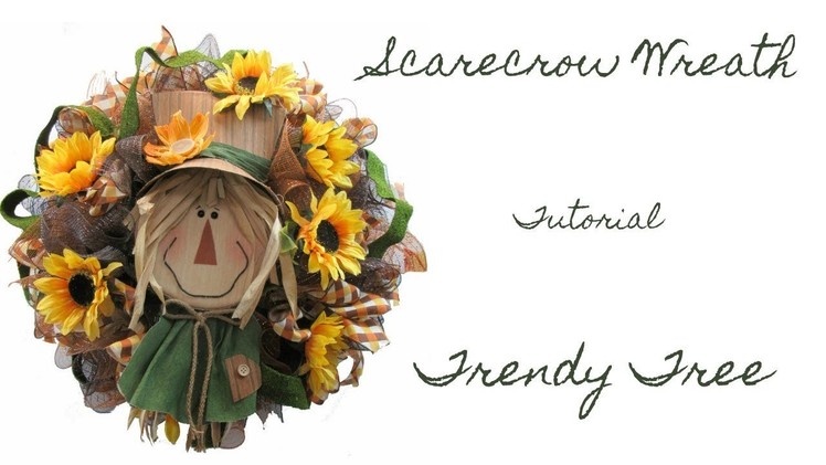 2017 Scarecrow Head Wreath Tutorial by Trendy Tree