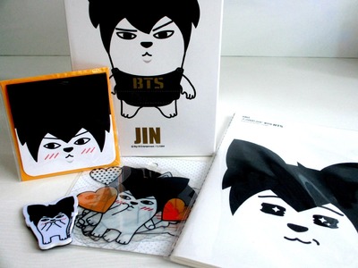 BTS. Bangtan Boys Jin Hip Hop Monster Goods Haul! ( Figure, Stickers, Pop Up Card, Notebook )