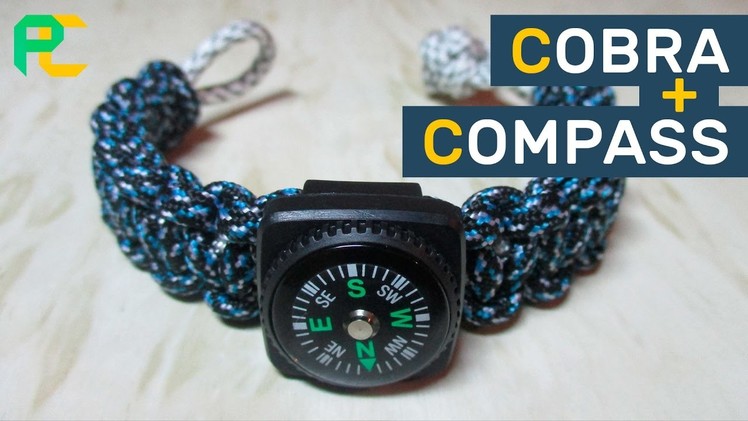 Cobra with Compass Paracord Bracelet without buckle