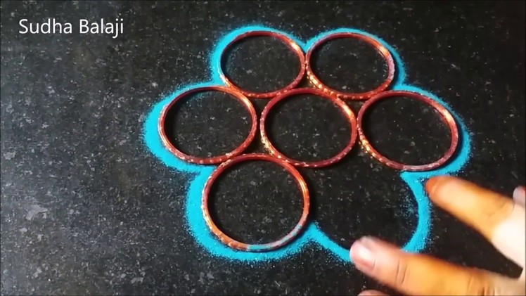 Diwali rangoli designs  with colours | Easy peacock rangoli | Tools - paper cups, ice cream sticks