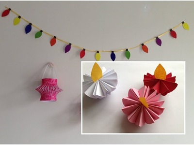 DIY Diwali Decorations with paper | how to make diwali decor |Last minute diwali decor ideas
