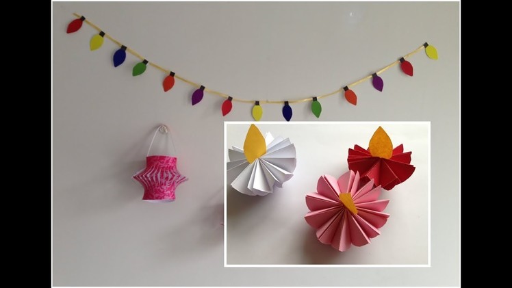 DIY Diwali Decorations with paper | how to make diwali decor |Last minute diwali decor ideas