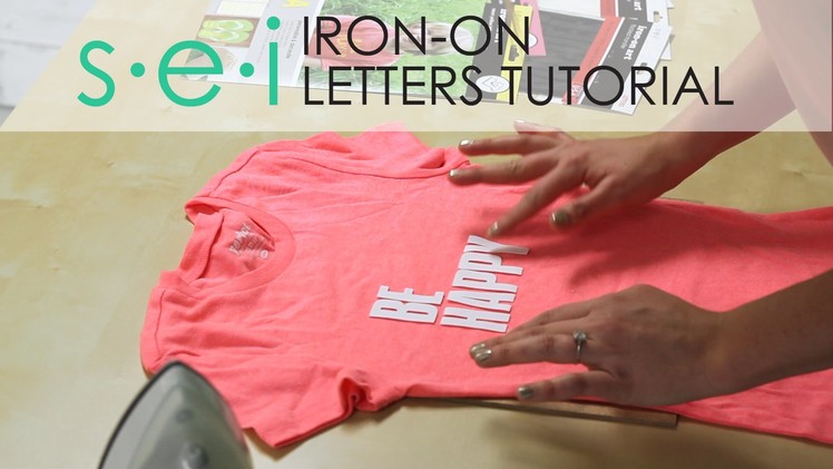 DIY Iron On Transfers: LETTERS - Be Happy Shirt
