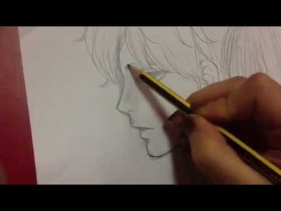 Drawing 2 manga faces side view (profile) - part 2