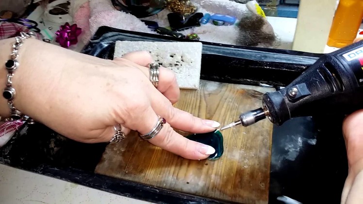 Drilling holes in fused glass