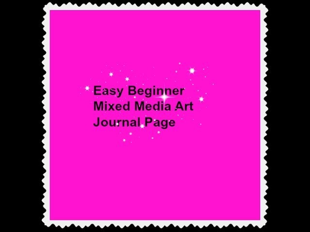 Easy Beginner Mixed Media Art Journal Page