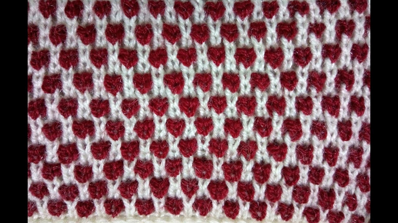 Easy Two Color Knitting Pattern no. 44|Hindi
