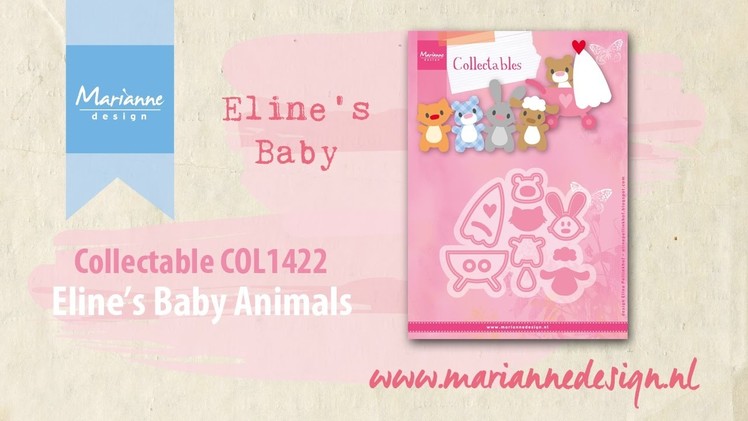 Eline's Baby by Marianne Design | Collectable COL1422 Baby Animals | Cardmaking Die Cutting