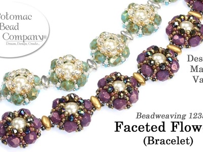 Faceted Flowers Bracelet Design (DIY Tutorial)