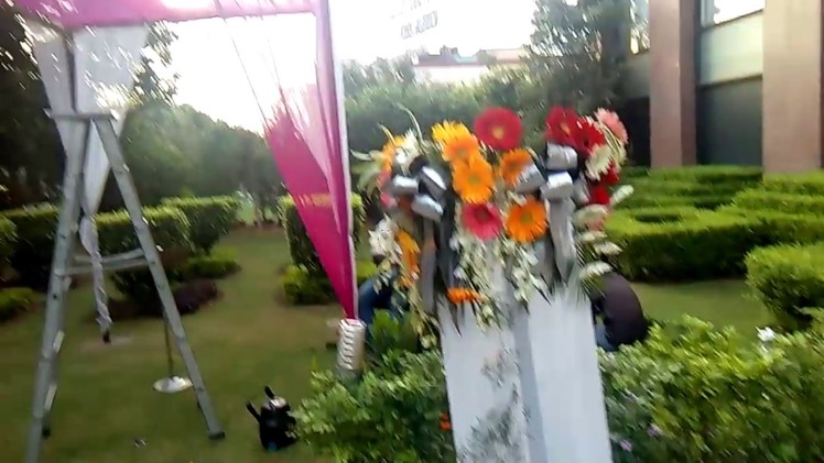 Flower decoration for wedding gate n Stage in Lemon Tree Hotel 09891478183 BY DG Event .in