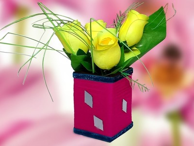 Flower Pot Decoration out of Waste Cardboard