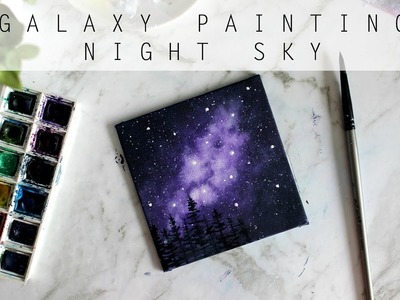 Galaxy Painting on Canvas | Watercolor and Gouache | Galaxy Speed Painting | artbybee7 |