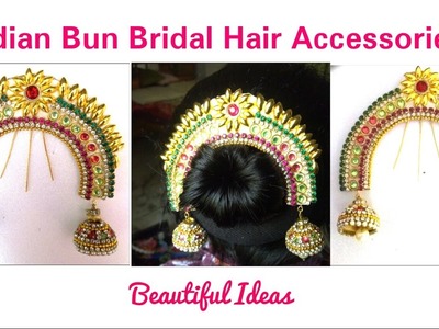 Hair Accessories:How to Make  Indian Bun Bridal Hair Accessories  at Home. Tutorial