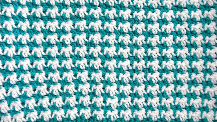 Hounds Tooth Crochet Stitch - Right Handed Crochet Stitches