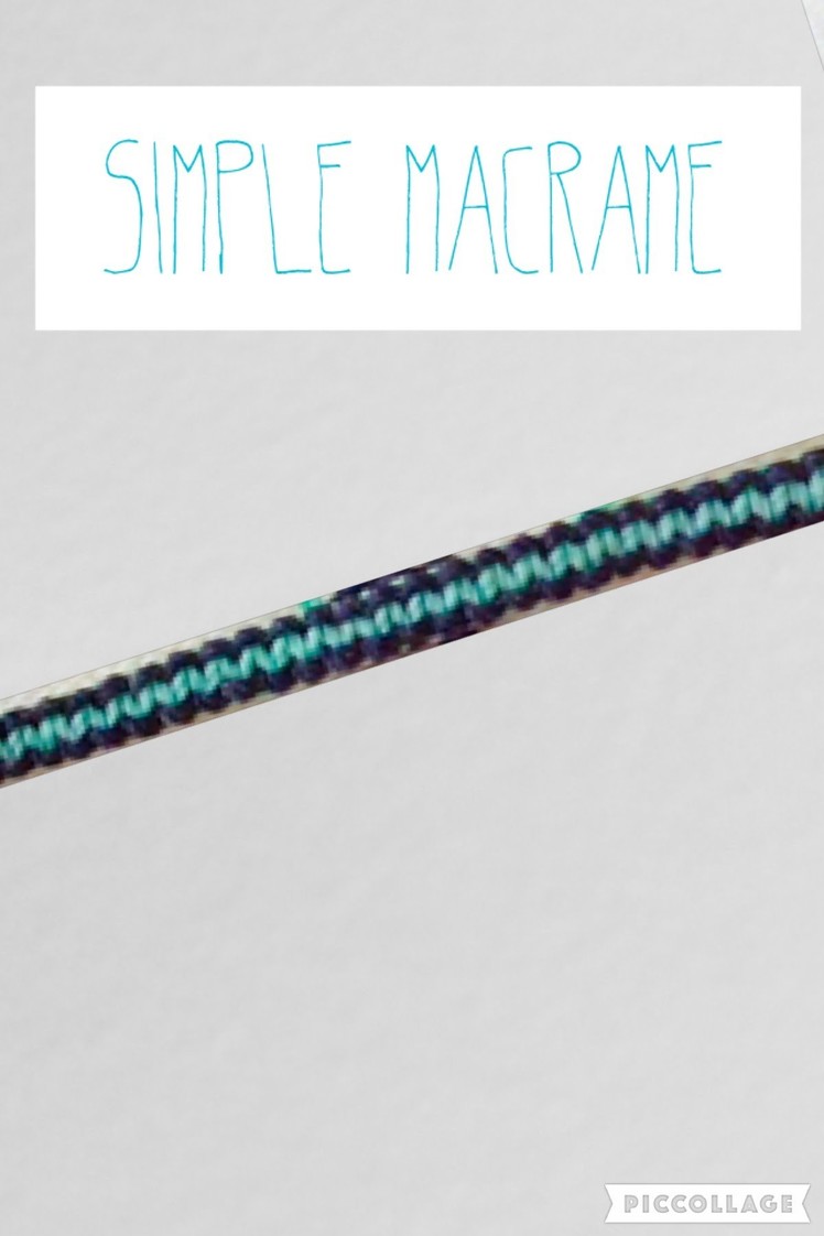 How to make a simple Macrame bracelet!