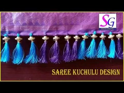 How to make Designer Saree Kuchulu using round beads