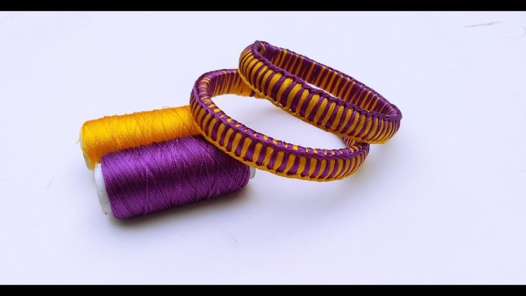 How To Make Designer Silk Thread Fancy Side Bangles.How To Make Silk Thread Bangles . DIY