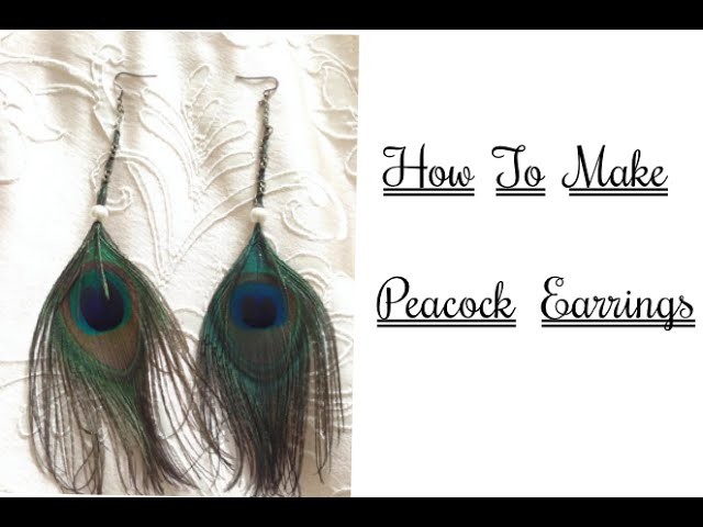 How to make peacock earrings