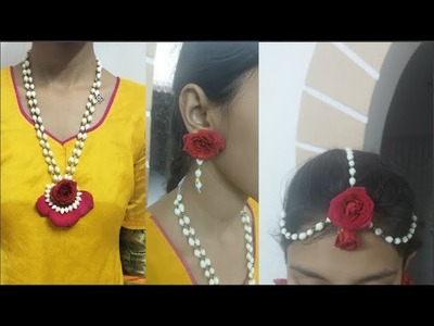 How to make real flower jewelry for mehndi and other fucntions