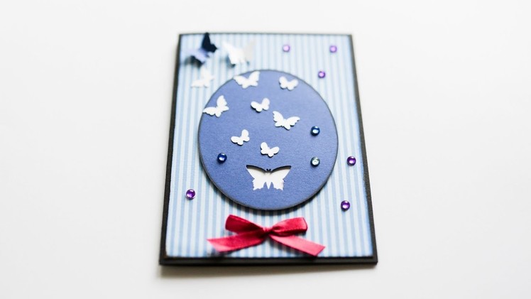 How to make : Simple Greeting Card with Butterflies  | Kartka z Motylami - Mishellka #258 DIY
