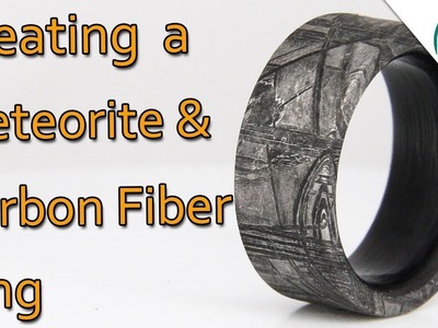 Making A Meteorite and Carbon Fiber Ring on a Lathe