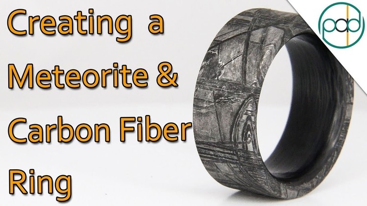 Making A Meteorite and Carbon Fiber Ring on a Lathe