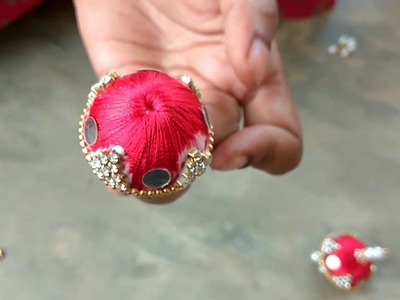 Making of Silk Thread Earrings