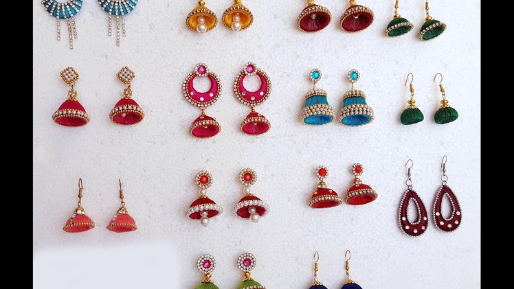 My over all silk thread jhumkas collection and designs Slide show