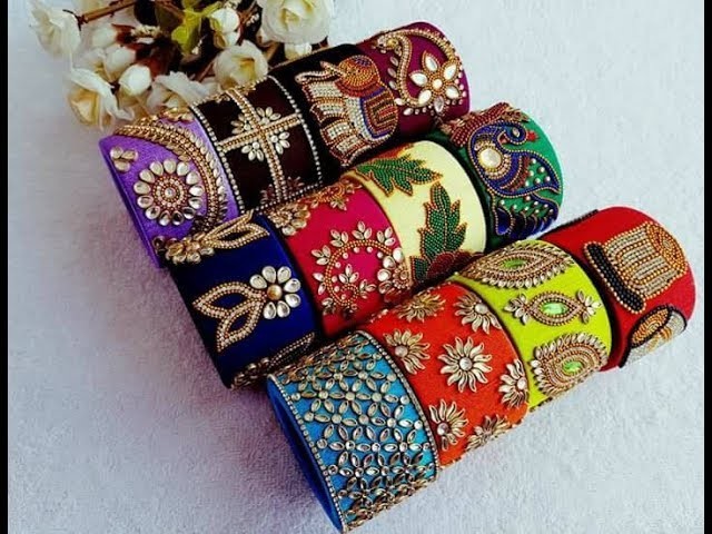 New Silk Thread Fabric Bangles Designs