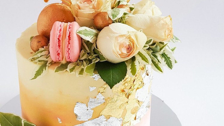 Ombre Sunrise Floral Cake Tutorial- Rosie's Dessert Spot