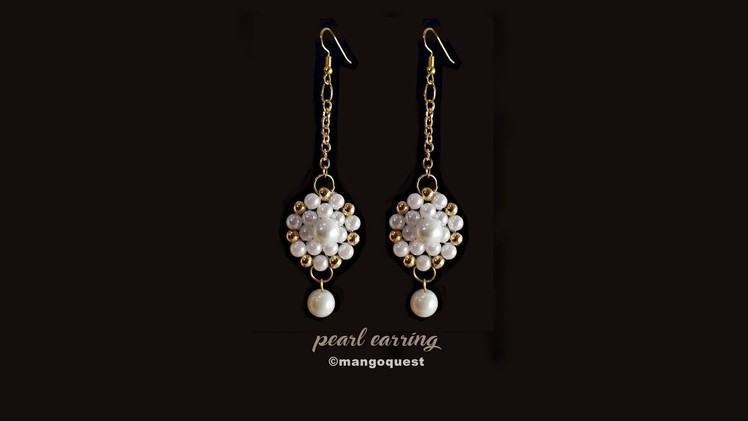 Pearl And Metal Bead Earrings Tutorial Fashion Jewelry DIY