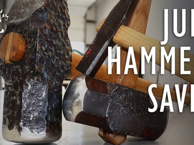 RESTORING JUNK HAMMERS FOR BLACKSMITHING. Restoring Blacksmithing Tools Series.