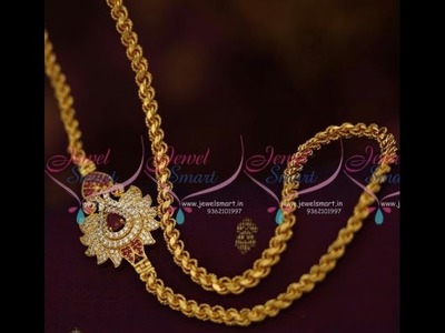Thali Chain Designs with Side Mugappu_Mangalsutra chain designs