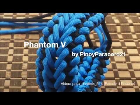 The Phantom V Paracord Bracelet design by PinoyParacordist21 6-Strand without buckle.