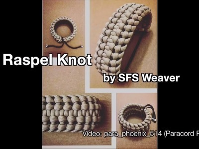 The Raspel Knot Paracord Bracelet design by SFS Weaver 6-Strand without buckle.