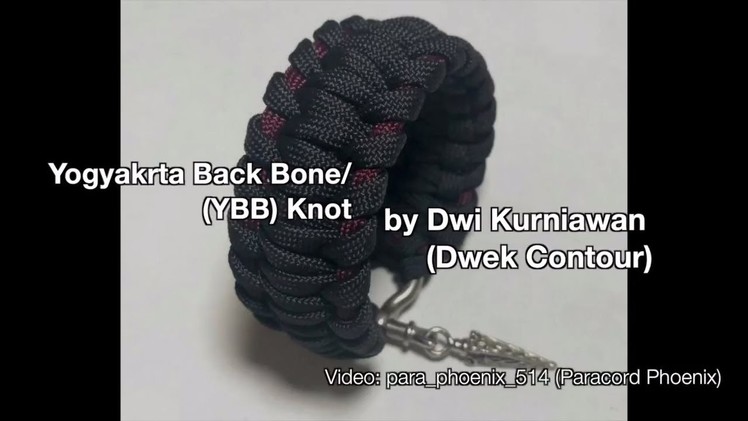 The Yogyakarta Back Bone.(YBB KNOT) Paracord Bracelet by Dwek Contour 6-Strand without buckle.