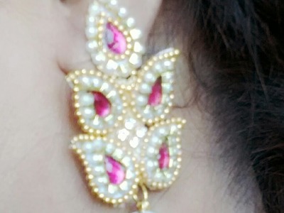 Trendy and traditional earrings making with different idea | Easy method