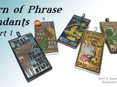 Turn of Phrase Pendants Part 1 of 2-Polymer Clay Jewelry Tutorial