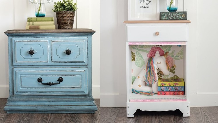 TWO BUDGET NIGHTSTAND MAKEOVERS |  Fall Home Show Feature in support of Habitat for Humanity
