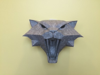 Witcher 3 Papercraft: Cat Medallion Large Size for wall decoration