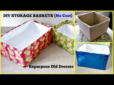 3 DIY Storage Baskets (No cost) | Re-purpose Old Clothes | Easiest method | The Queen Bee Paradise