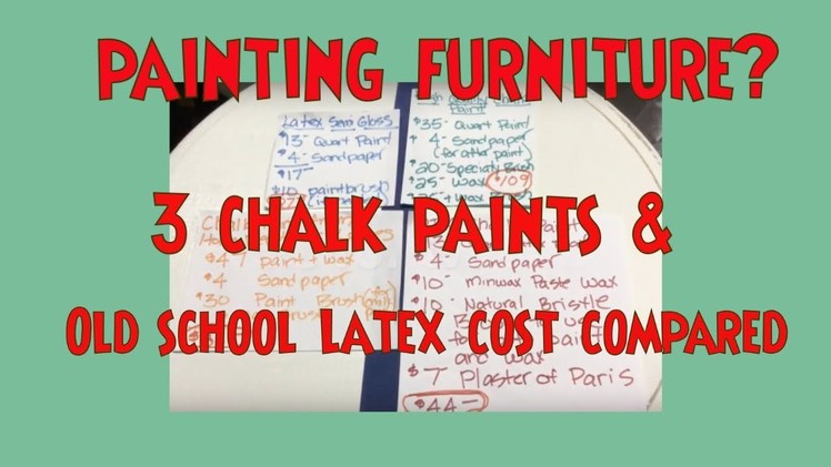 Chalk Paint Brands Price Comparison-Top of the Line to DIY  $17-$109- You choose!