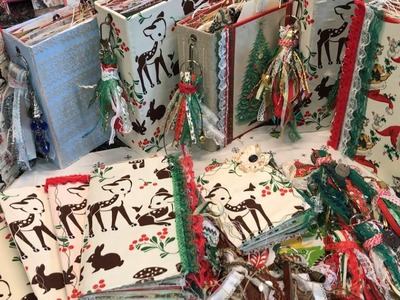 Christmas junk journal release. journals & tassels