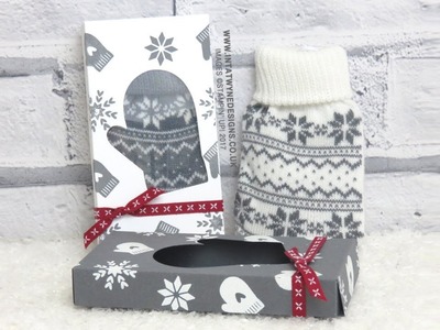 Crafty Christmas Countdown #12 - Smitten Mittens Fold Flat Stocking Filler.Secret Santa Gift
