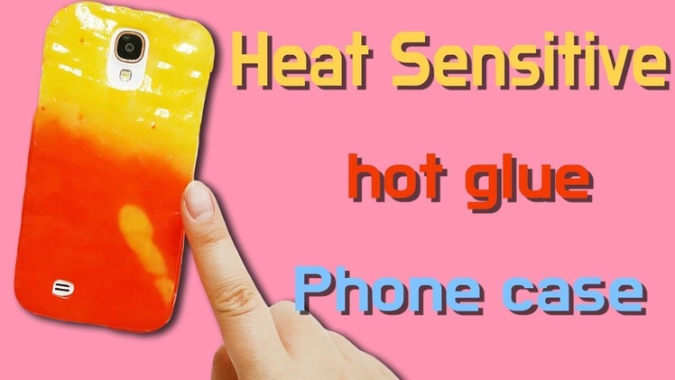 DIY) COLOR CHANGING PHONE CASE! Heat Sensitive Phone Cover with Glue Gun