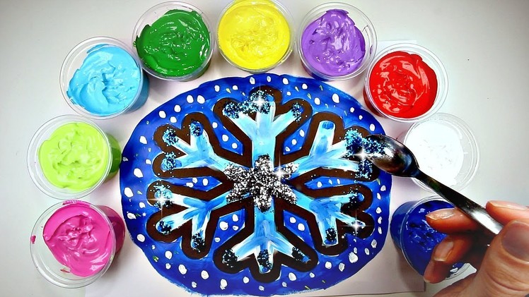 DIY GLITTER SNOWFLAKE Painting| Christmas Crafts for Kids| Holiday Crafts For Kids| Glitter DIY