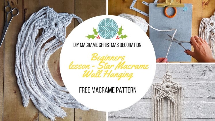 DIY Macrame Wall Hanging - Christmas Crafts Macrame Shooting Star for beginners